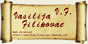 Vasilija Filipovac vizit kartica